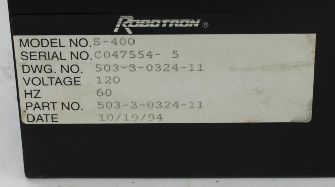 Robotron s-400 503-3-0324-11 Power Supply 120V - Image 3