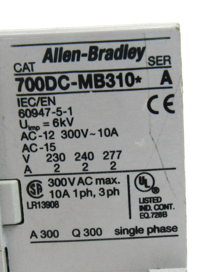 Allen Bradley 700DC-MB310* Ser. A Miniature Relay 24Vdc 10 Amp 300V - Image 4