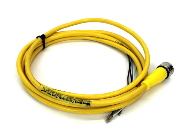Woodhead W04000A09M020 4-Pole Female Straight 2M 22/4 AWG PVC Cord - Image 2