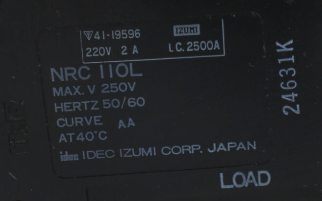 IDEC NRC11OL Circuit Protector, 2 Amps - Image 3