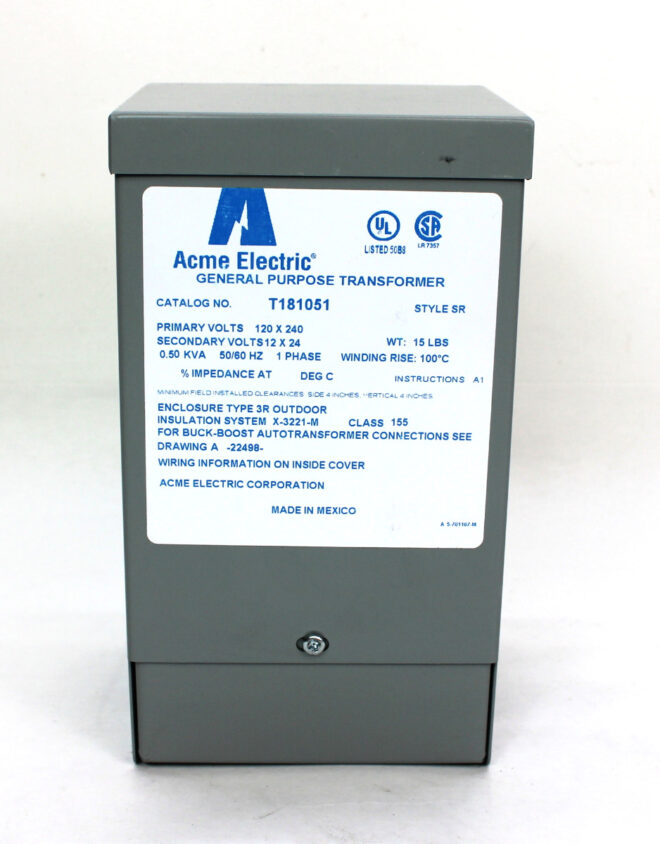 Acme Electric T181051 General Purpose Transformer 0.50 KVA - Image 2