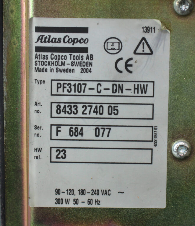 Altas PF3107-C-HW, Tensor 3-7 Nutrunner Torque Drive Controller - Image 5