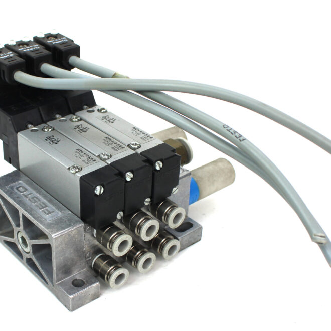 Festo EP-ME-1/8 w/ (3) MEH-5/2-5,0-B Solenoid Valve 8 bar