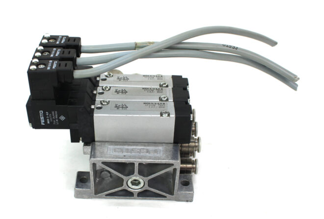 Festo EP-ME-1/8 w/ (3) MEH-5/2-5,0-B Solenoid Valve 8 bar - Image 2