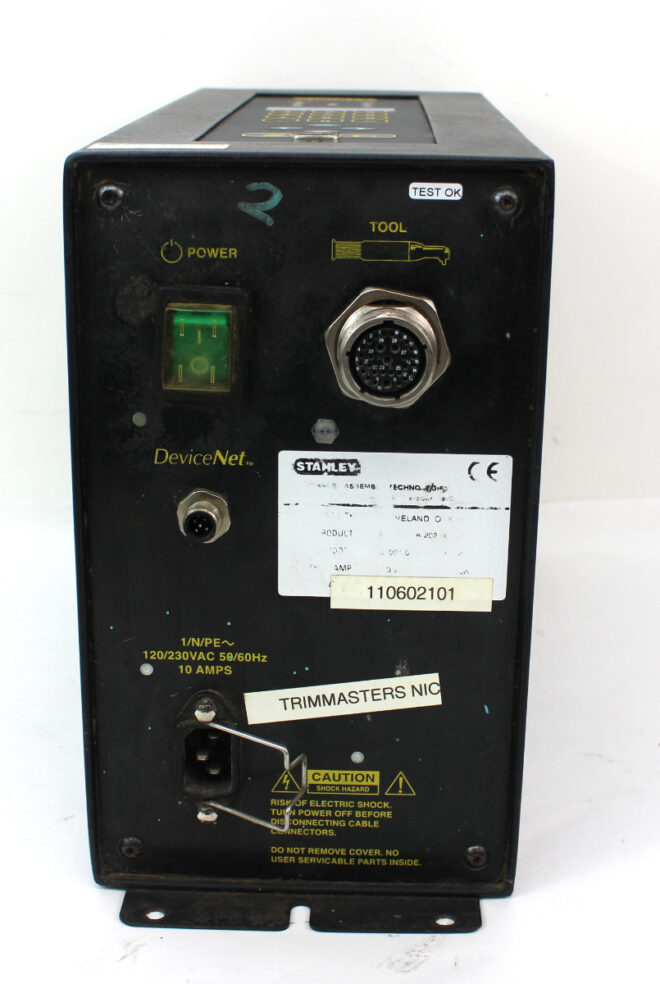 Stanley Q1001-010-001 Rev.A Alpha Module w/ Dnet Nutrunner Controller, 10A, 110/ - Image 4