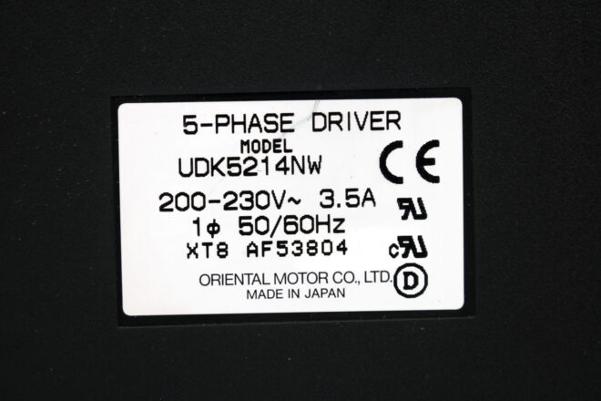 Oriental Motor UDK5214NW 5-Phase Driver, 200-230V - Image 4