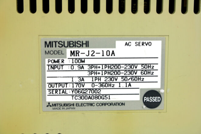 Mitsubishi MR-J2-10A AC Servo Drive, 100W, 230V AC - Image 4