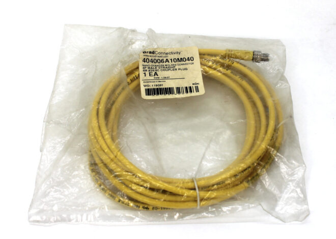 Woodhead 404006A10M040 Nano-Change Molded Connector Male Straight Coupler Plug