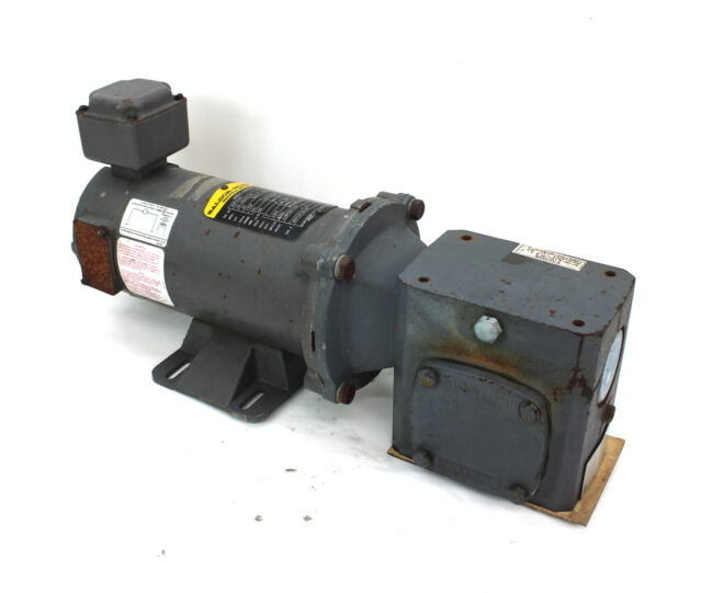 Baldor Reliance CDP3320 Electric Motor 0.33HP 90V w/ F718-60S-B5-G Speed Reducer - Image 2