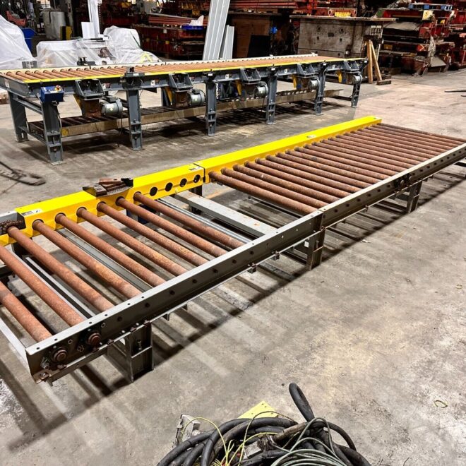 46 1/2" Wide x 201" Long Pallet Conveyor Chain Driven Powered Roller Conveyor