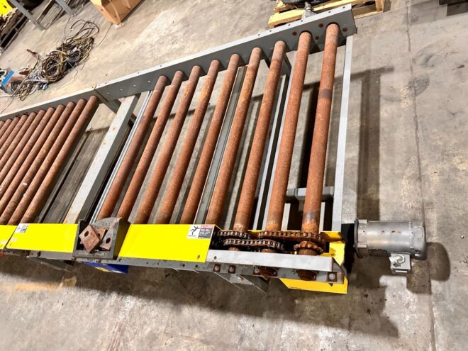 46 1/2" Wide x 201" Long Pallet Conveyor Chain Driven Powered Roller Conveyor - Image 2