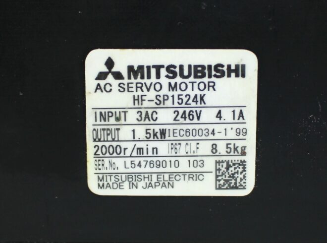 Mitsubishi HF-SP1524K AC Servo Motor, 246V - Image 4
