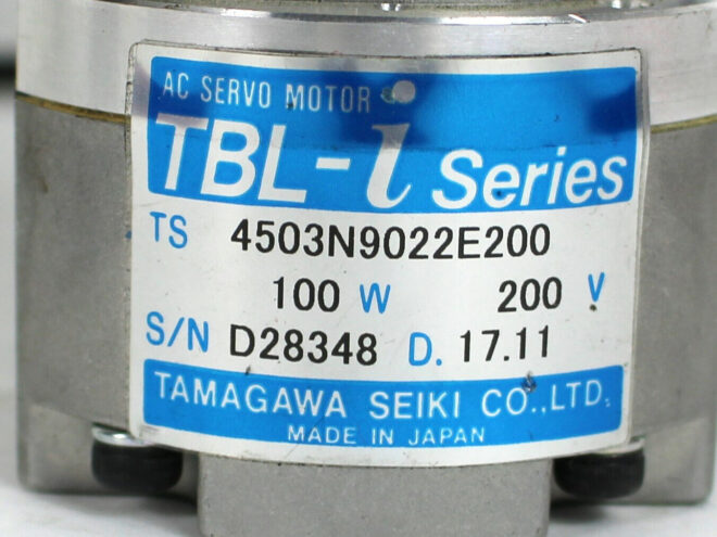 Tamagawa Seiki 4503N9022E200 AC Servo Motor, 200V - Image 3