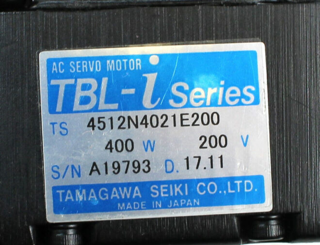 Tamagawa Seiki 4512N4021E200 AC Servo Motor, 200V - Image 4