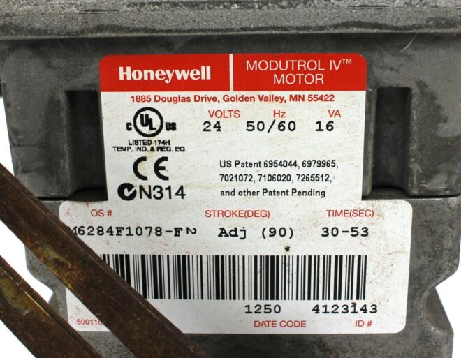Honeywell M6284F1078-F Modutrol IV Motor, 24V, 30-53 Sec. - Image 3