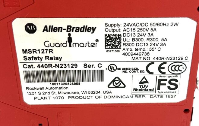 Allen-Bradley 440R-N23129 Safety Relay, Ser.C - Image 4