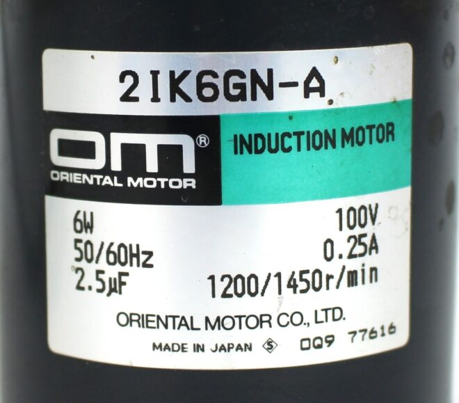 Oriental Motor 2IK6GN-A Induction Motor w/ 2GN60K Gear Head - Image 3