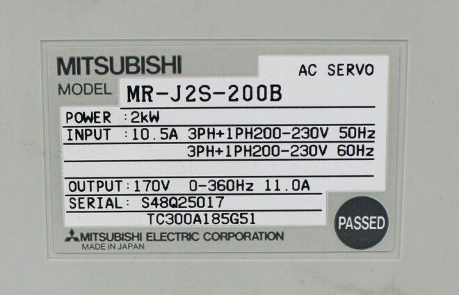 Mitsubishi MR-J2S-200B AC Servo Drive ***NO TOP** - Image 4