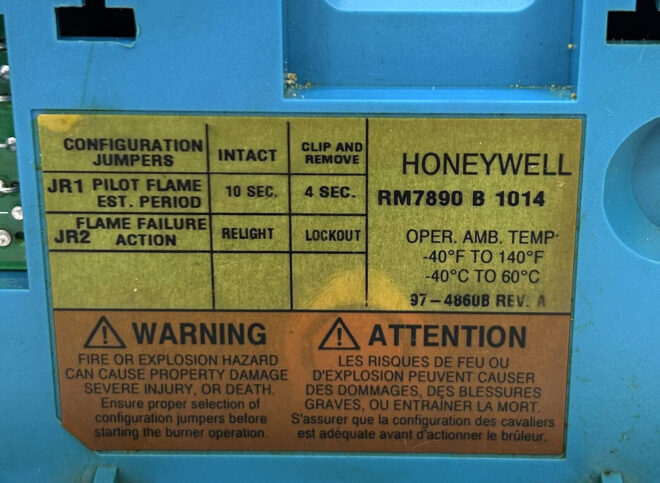 Honeywell RM7890 B 1014 Burner Control Module - Image 4