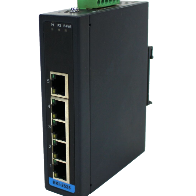 Advantech EKI-2525 Industrial Ethernet Switch, 12-48VDC