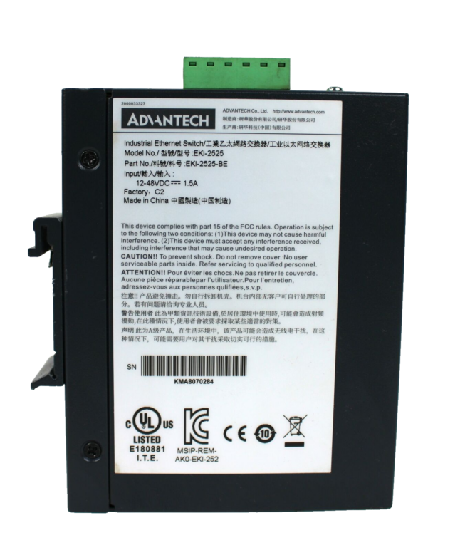 Advantech EKI-2525 Industrial Ethernet Switch, 12-48VDC - Image 5