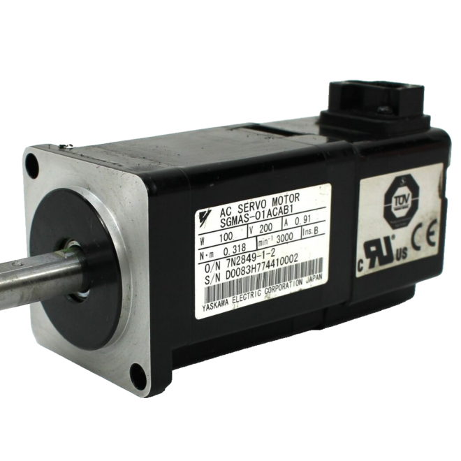 Yaskawa SGMAS-01ACAB1 AC Servo Motor, 200V