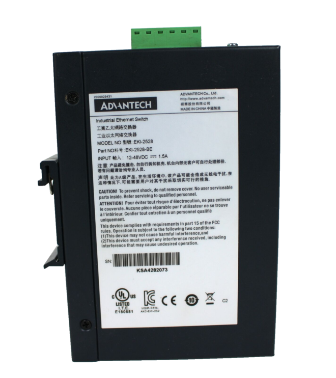 Advantech EKI-2528 Industrial Ethernet Switch, 12-48VDC - Image 5